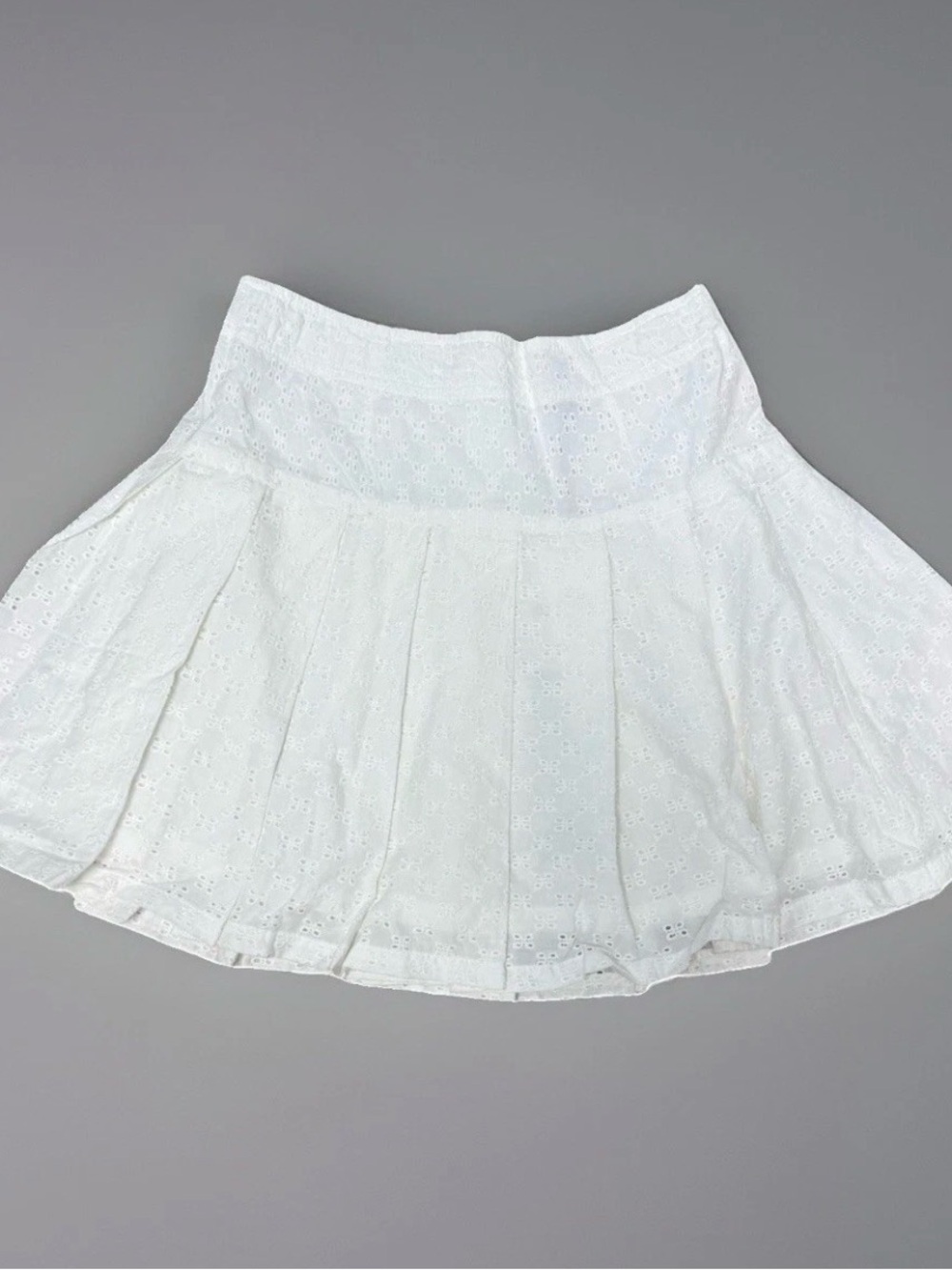 NWT Bardot Jr Elle Mini Skirt Orchid White Girls 12 Eyelet Lace Prairie Revolve